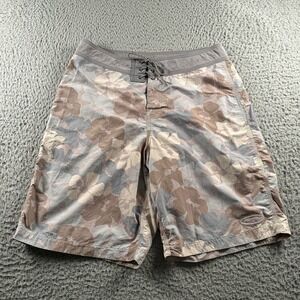 Vtg Pataloha Board Shorts Mens 32 Floral Camo Quick Dry Drawstring Aloha Print